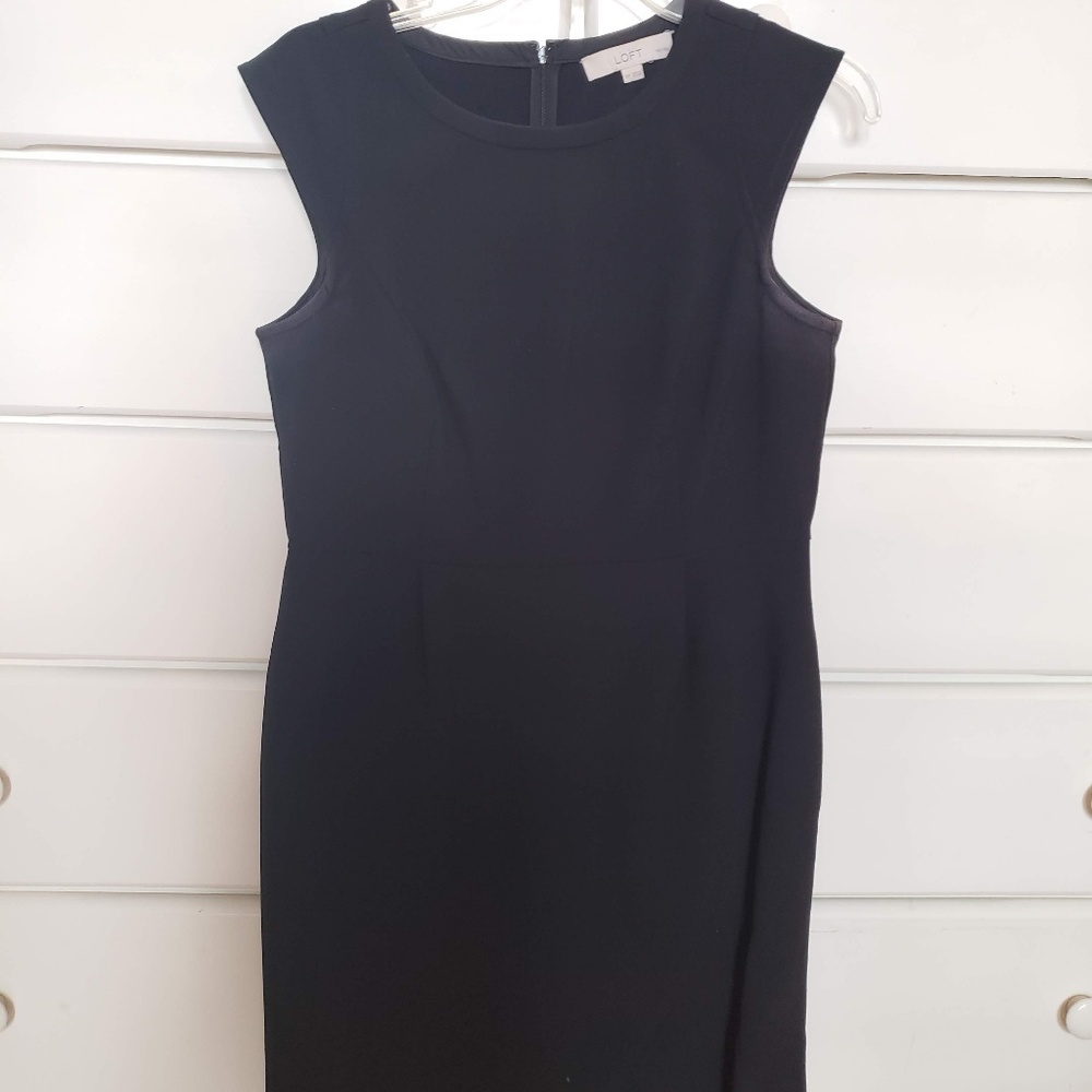 Black LOFT sheath dress, size 10P
